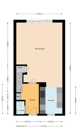 Floorplan - Akkermunt 146, 2412 AB Bodegraven